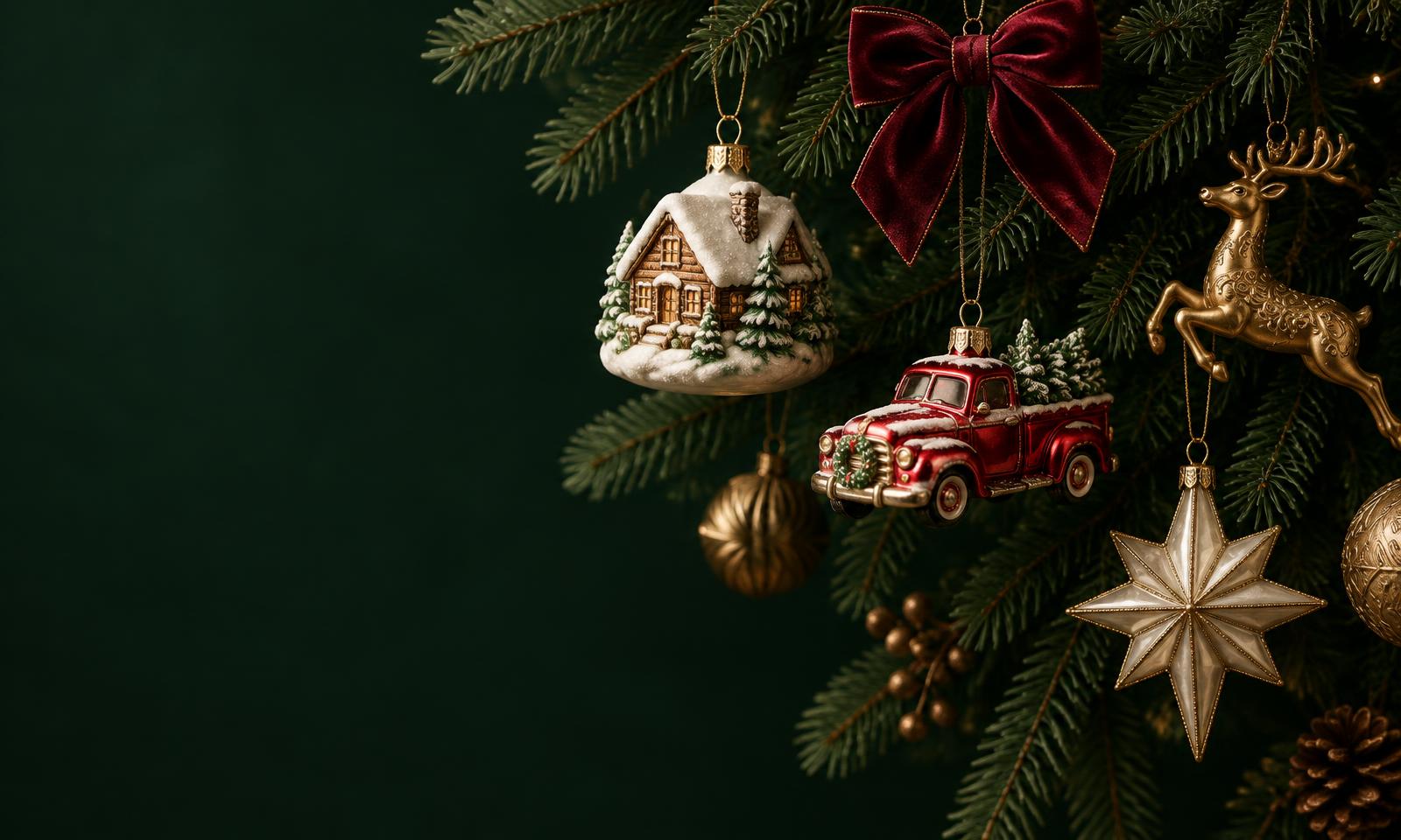 A curated collection of holiday ornaments